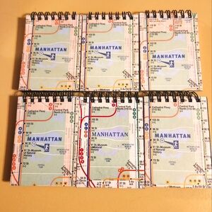 Set of 6 Papyrus NYC/MTA Map Notepads